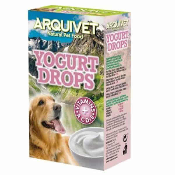 Arquit Yogurt Drops para mascotas, suplemento vitamínico, snacks naturales para perros saludables.