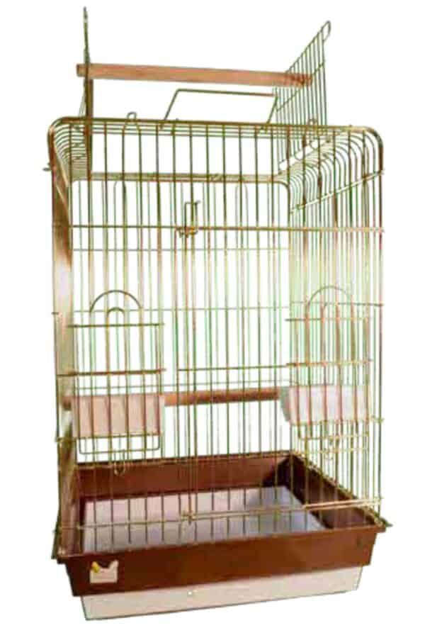 Tamaño grande y resistente jaula para aves y pequeños animales.