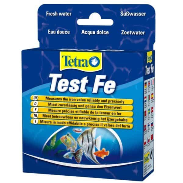 Tetra Test Fe, tiras reactantes para medir la concentración de hierro en acuarios y agua.