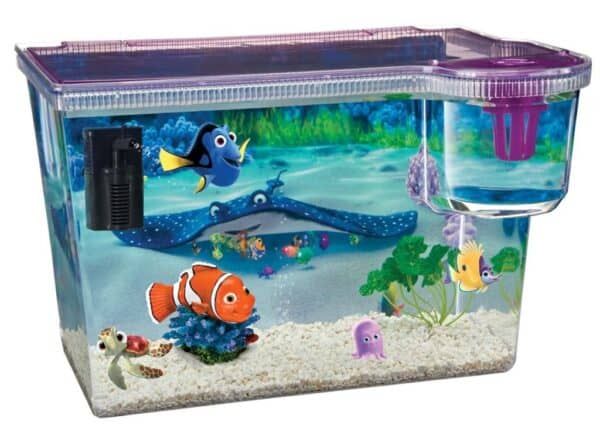 Tetra con filtro y decoración de peces de colores para niños y acuario infantil de fantasía.