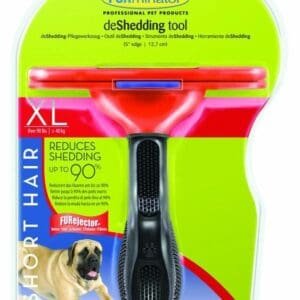 Cepillo de deshierbe para mascotas FURminator deShedding, tamaño XL.