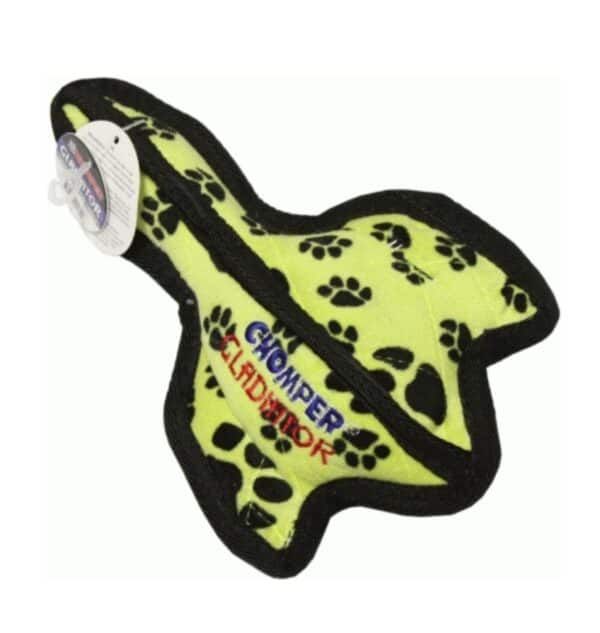 Tira de pelo para perro con estampado de manchas y logotipo de Gladiator Clawner.