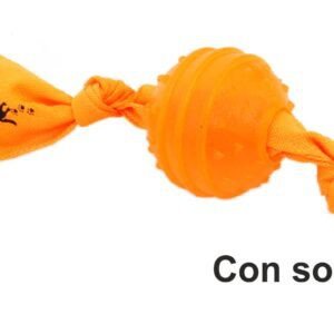 Oxford Pelota para perros, resistente con sonido y cuerda, 47cm - TodoMASKOTAS.