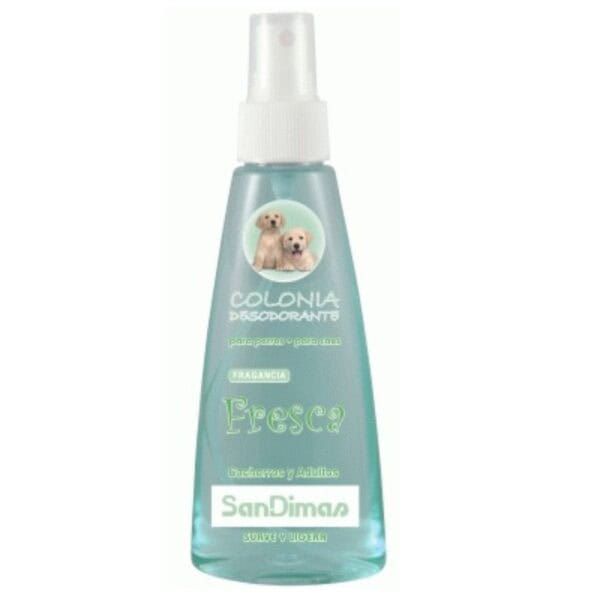 Colonia desodorante para perros y gatos, fragancia fresca y duradera, SanDimar, protección y cuidado de mascotas.