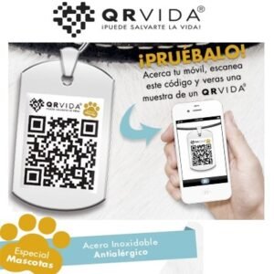 Código QR para reconocimiento de mascotas, en la tienda online TodoMASKOTAS.