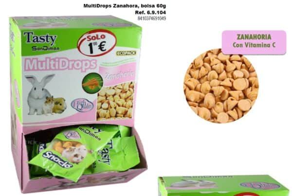 Zanahoria para mascotas con vitamina C en paquete de 60g - Tienda online TodoMASKOTAS.