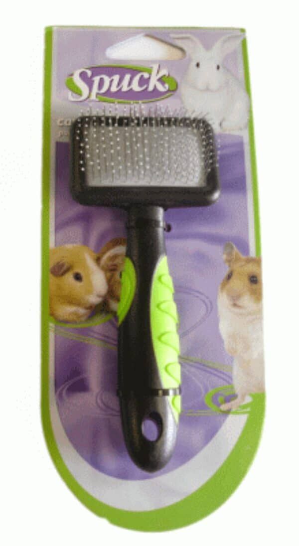 Cuchilla para mascotas Spuck con mango antideslizante y protección, ideal para perros y gatos.