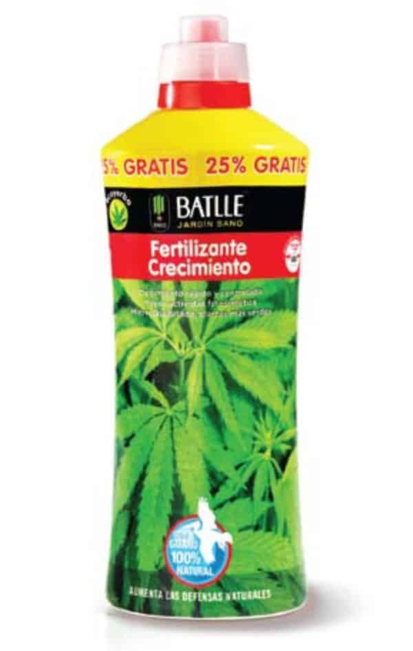 Fertilizante para plantas con cannabis, crecimiento y floración, 1 litro, Batlle Jardín Sano.