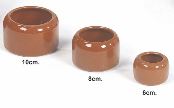 Tazones de cerámica en diferentes tamaños para manualidades y decoración, 6cm, 8cm y 10cm.