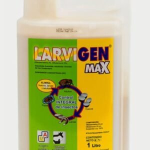 Larvigen Max insecticida control integral para insectos, en envase de 1 litro.