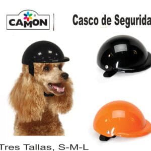 Casco de seguridad para perros con diseño de casco de motocicleta, disponible en tamaños S, M y L.
