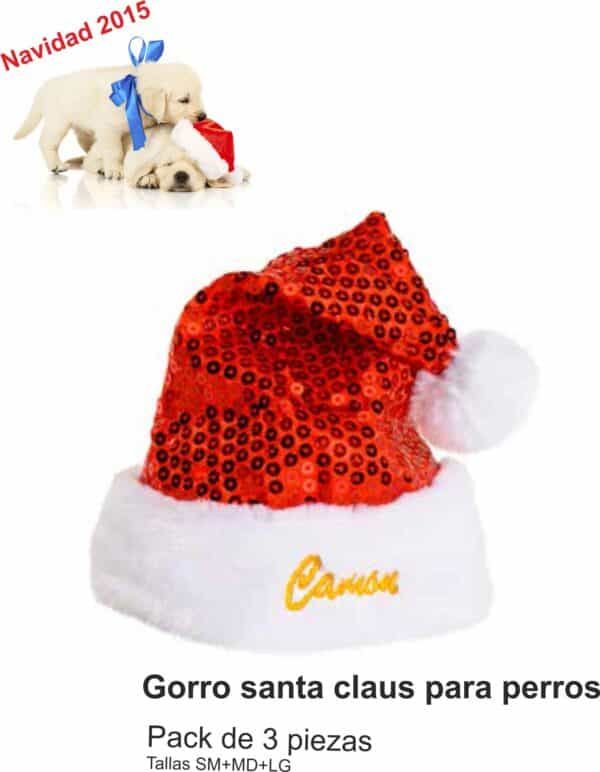Gorro navidad para perros, gorro santa para mascotas, complemento de Navidad para perros.