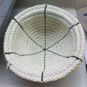 Paleta de colores de cestería de madera rústica para decoración natural.