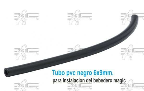 Tubo pvc negro 6x9mm para bebidaMagic instalación por Tienda TodoMASKOTAS.