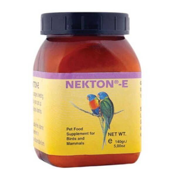 Nekton-E suplemento alimenticio para aves y mamíferos, frasco de 140g.