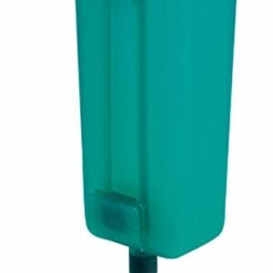 Botella dispensadora de jabón en color verde para kioskos y locales comerciales. Perfecta para higienización eficiente.