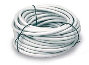 Cable elongado de conexión eléctrica en espiral, ideal para iluminación y maquinaria.