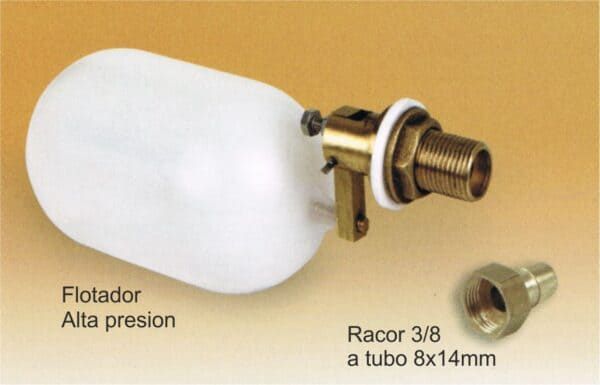 Flotador de alta presión para sistemas de fontanería y bombas de agua.