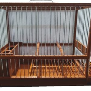 Jaula de madera y metal para mascotas, tamaño grande, resistente y segura para roedores y aves.