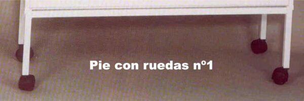 Ruedas de escritorio blanco, mobiliario infantil o juvenil con ruedas.