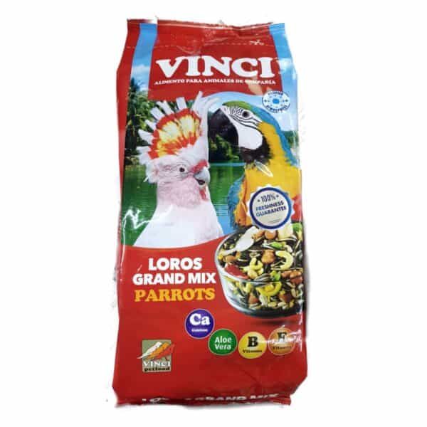 Alimento para loros Parrots VINCI Grand Mix 1kg.