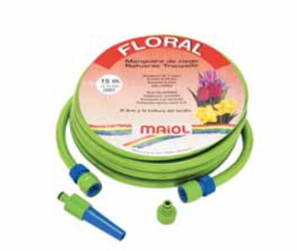 Manguera de jardín flexible y resistente para riego y jardinería.