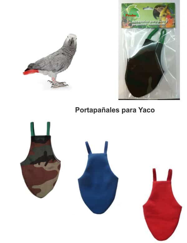 Portapañales para yaco con diseño de camuflaje, azul y rojo, accesorios para mascotas perro pequeño.