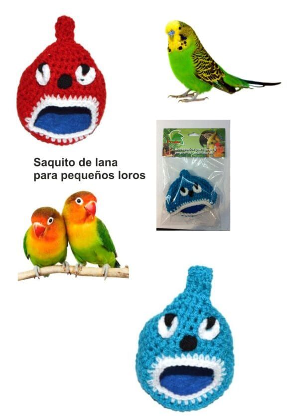 Lleva tu mascota a todas partes con accesorios para loros pequeños y réplica de patos en lana.