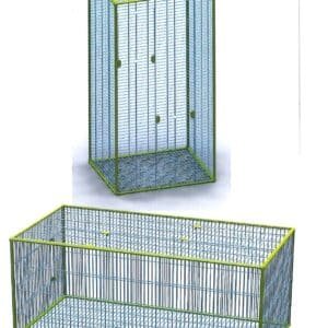 Puerta de jaula de metal para mascotas, ideal para cobayas y pequeños animales.