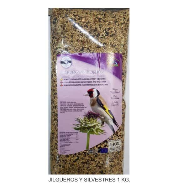 Alimento para jilguero y silvestres 1 kg con semillas naturales.