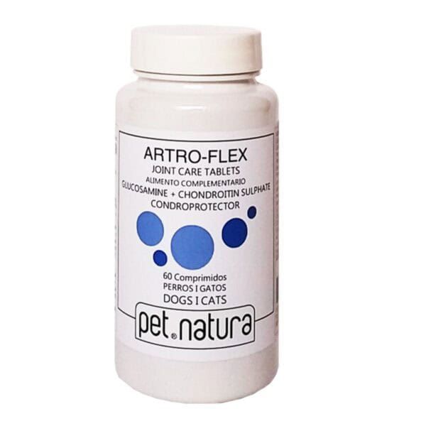 Suplemento para articulaciones de perros y gatos, Artro-Flex, 60 comprimidos.