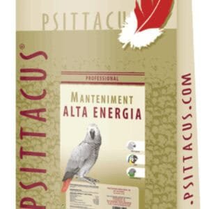 Alimento para aves psittacidas con alta energía y mantenimiento.