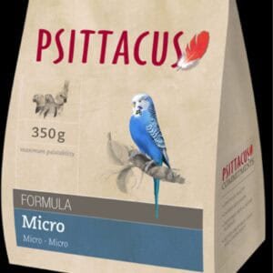 Alimentación para loros Psittacus en paquete de 350 g, fórmula micro.