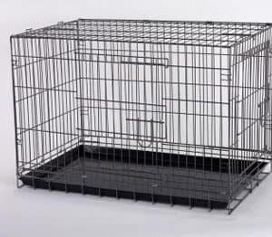 Caja de transporte para mascotas, resistente y segura.