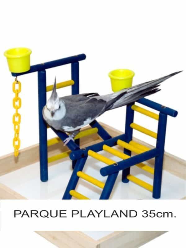 Puente para aves con escaleras y cadenas para mascotas, tamaño 35cm.