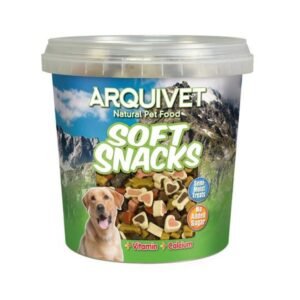 ArquiVET Snacks para perros con vitamina y calcio, tapa de plástico, comida natural y saludable.