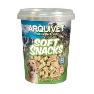ArquiVet soft snacks para perros, premios con vitaminas y calcio, sin azúcar añadido y con Treats semi-masticables.