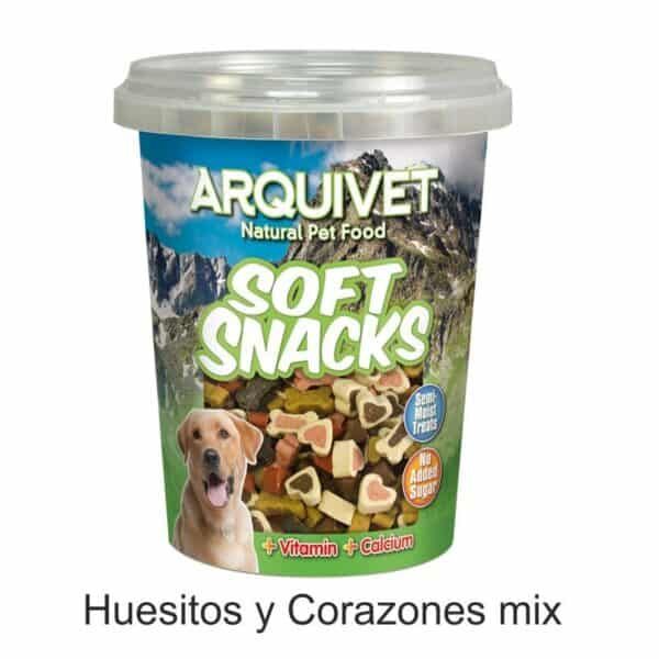 Arquivet Soft Snacks para perros, mordedores con vitaminas y calcio, sin azúcar añadido.
