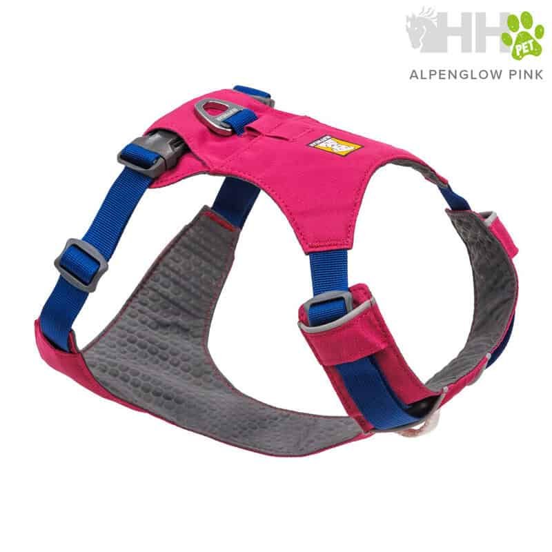 Cinturón de seguridad para perros Alpenglow Pink, ajustable y cómodo para paseos seguros.