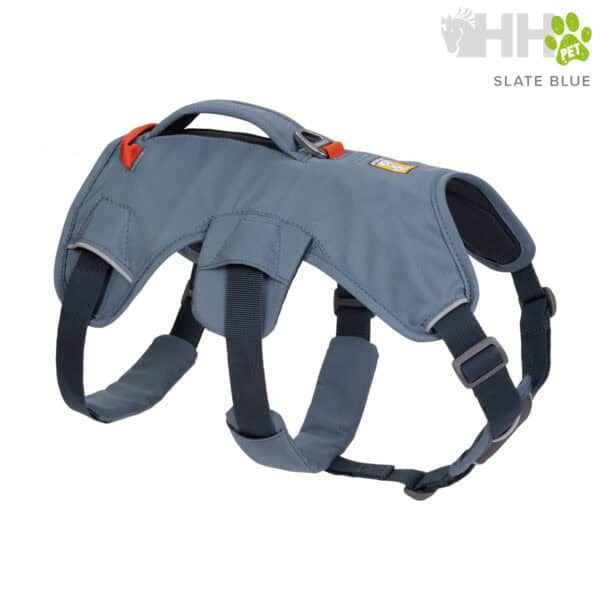 Cinturón de seguridad para perros de tamaño mediano en color azul Slate Blue.