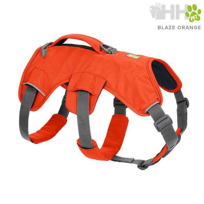 Arnés para mascotas color naranja, cómodo y ajustable para perros pequeños y medianos.