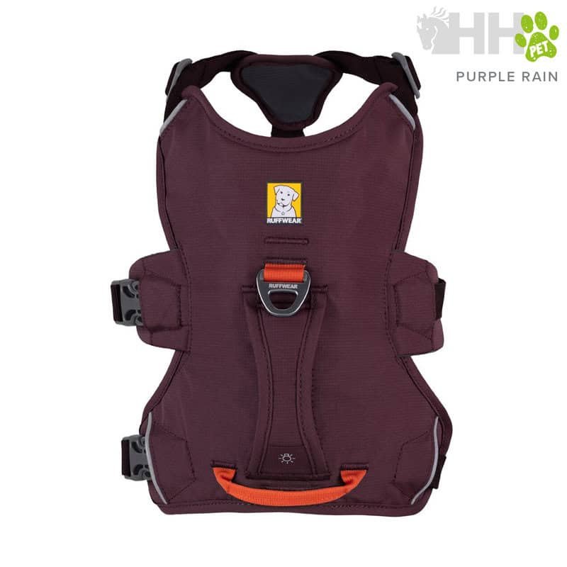 Maleta para mascotas Ruffwear Purple Rain para paseo y viajes.