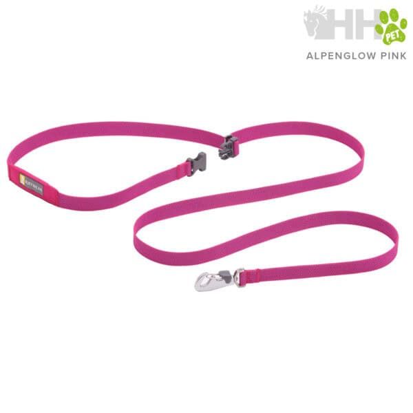 Correa para mascotas en color rosa, lona resistente y ajustable para perros pequeños y medianos.