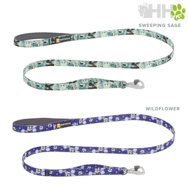 Correa para mascotas con estampado Wildflower y Sweeping Sage, resistente y ajustable para perros pequeños y medianos.