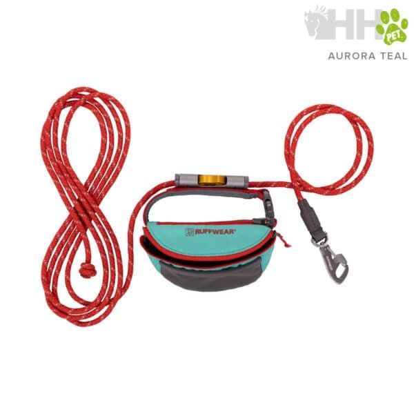 Correa de seguridad para perros Dreamwear con bolsa y clip, ideal para paseos seguros.