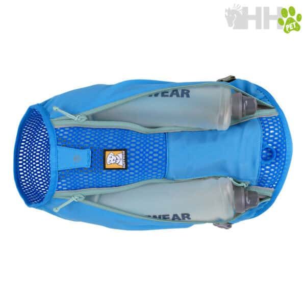 Botella de agua para perros en mochila de transporte infantil para mascotas.