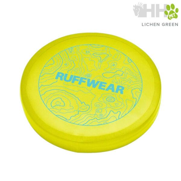Disco volador molle con diseño de líneas y marca RUFFWEAR para perros.
