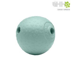 Bola de golf para mascotas en color verde Sage, resistente y segura para perros.