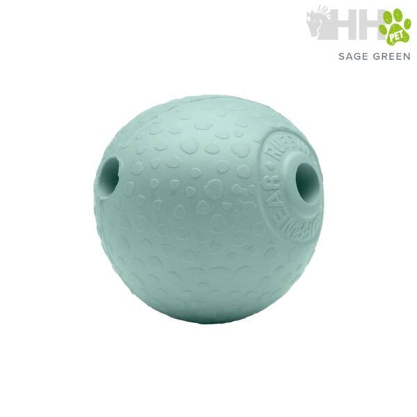 Bola de golf para mascotas en color verde Sage, resistente y segura para perros.