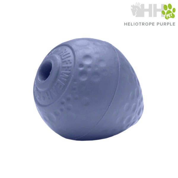 Pelota de goma hélitrope púrpura para mascotas y juegos, resistente y segura.
